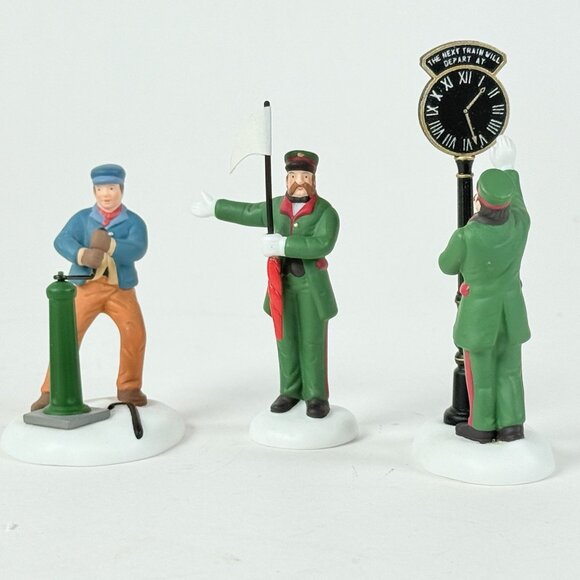 Department 56 Train Station Figures Vintage Collectible Railroad Workers - Picture 1 of 10